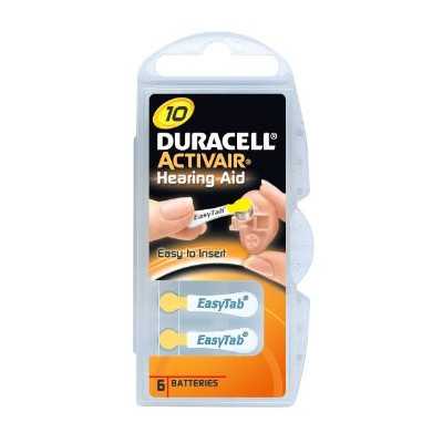 Duracell | A10/DA10/ZL10 | Zinc air cells | 6 pc(s)