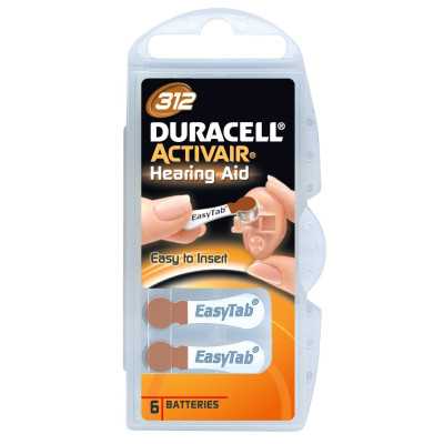 Duracell | A312/DA312/ZL312 | Zinc air cells | 6 pc(s)