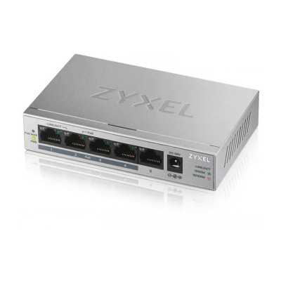 ZYXEL GS1005-HP, 5 PORT GIGABIT POE+ UNMANAGED DESKTOP SWITCH, 4 X POE, 60 WATT