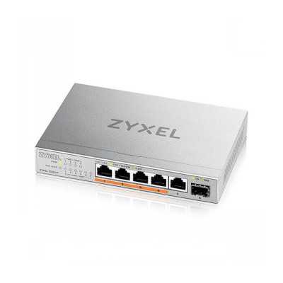 ZYXEL XMG-105 5 PORTS 2,5G + 1 SFP+, 4 PORTS 70W TOTAL POE++ DESKTOP MULTIGIG UNMANAGED SWITCH