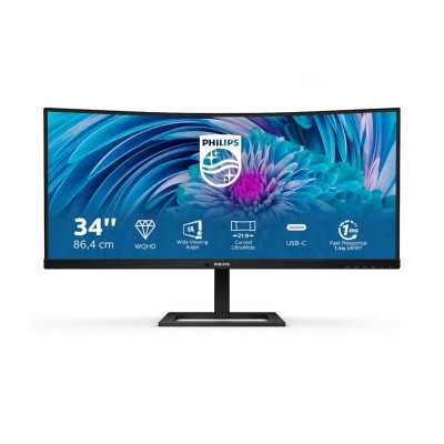 Philips | UltraWide LCD Monitor | 346E2CUAE | 34 " | VA | WQHD | 21:9 | 4 ms | 300 cd/m | Black | HDMI ports quantity 1 | 100 Hz