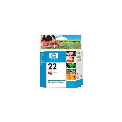 HP 22 Tri-colour Ink Cartridge, 138 pages, for HP Photosmart Color 1410, DeskJet F380, D2300, Officejet 4300, 5600