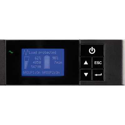 Eaton 5P 850VA/600W line-interactive UPS, 4 min@full load, rackmount 1U