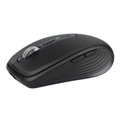 Logitech MX Anywhere 3S Mouse - RF Wireless + Bluetooth, Laser, 8000 DPI, Graphite