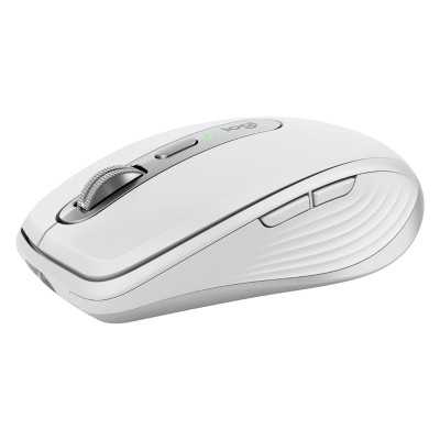 Logitech MX Anywhere 3S Mouse - RF Wireless + Bluetooth, Laser, 8000 DPI, Pale Grey (White)