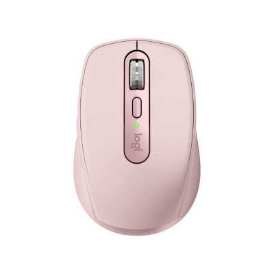 Logitech MX Anywhere 3S Mouse - RF Wireless + Bluetooth, Laser, 8000 DPI, Rose