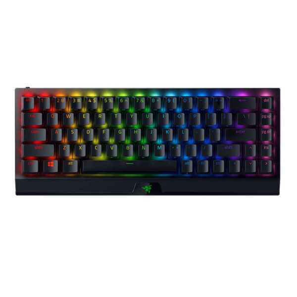 Razer BlackWidow V3 Mini HyperSpeed“ žaidimų klaviatūra USB+RF belaidė + „Bluetooth“ geltonas jungiklis, juodas