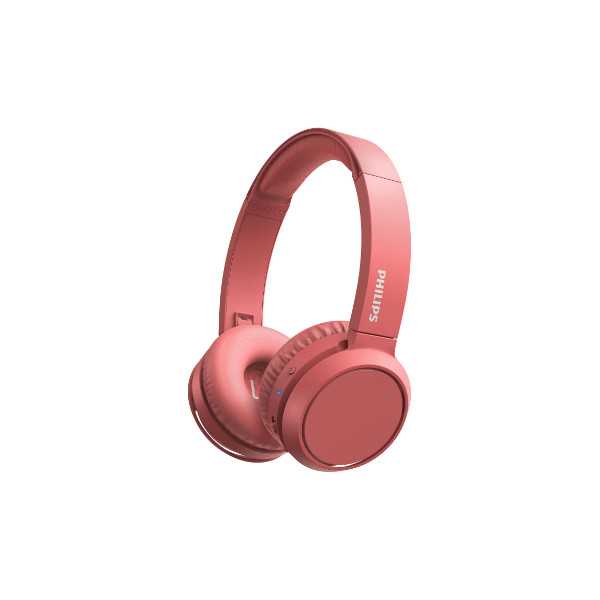 PHILIPS Wireless On-Ear Headphones TAH4205RD/00 Bluetooth , Built-in microphone, 32mm drivers/closed-back, Red