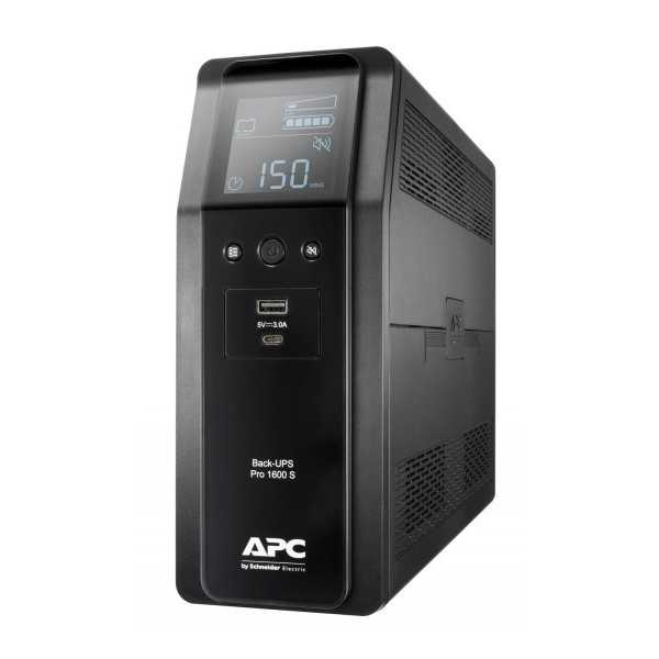 APC BACK UPS PRO BR 1600VA, SINEWAVE,8 OUTLETS, AVR, LCD INTERFACE