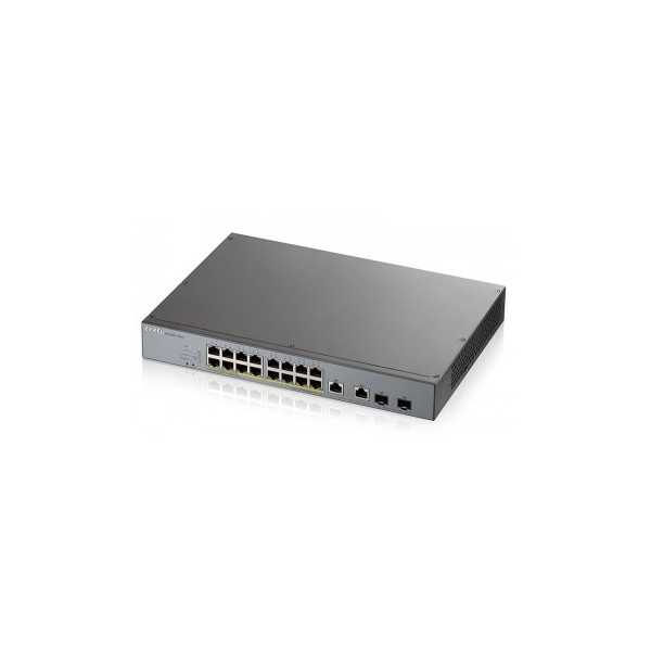 ZYXEL GS1350-18HP, 18 PORT MANAGED CCTV POE SWITCH, LONG RANGE, 250W (1 YEAR NCC PRO PACK LICENSE BUNDLED)