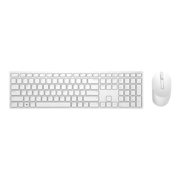 Dell Pro“ belaidė klaviatūra ir pelė – KM5221W – US International (QWERTY) – balta