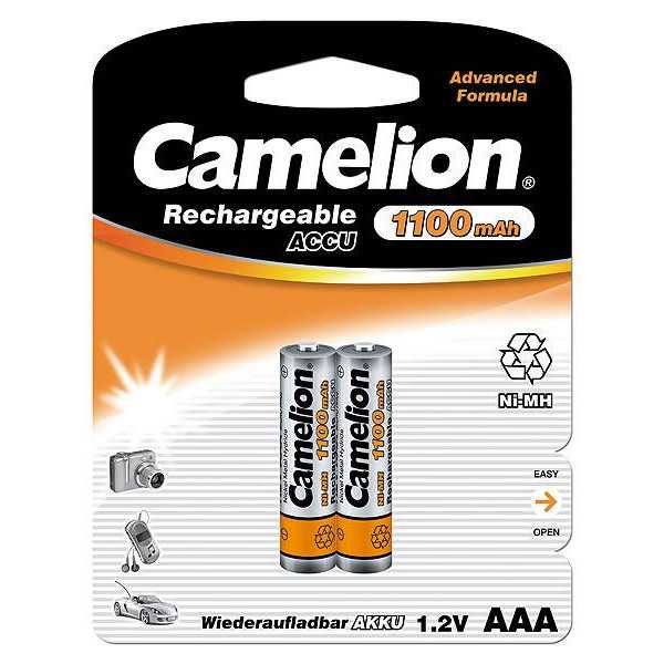 Camelion | AAA/HR03 | 1100 mAh | Įkraunamos baterijos Ni-MH | 2 vnt.