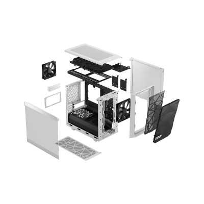 Fractal Design | Meshify 2 Nano | Side window | White TG clear tint | ITX | Power supply included No | ATX