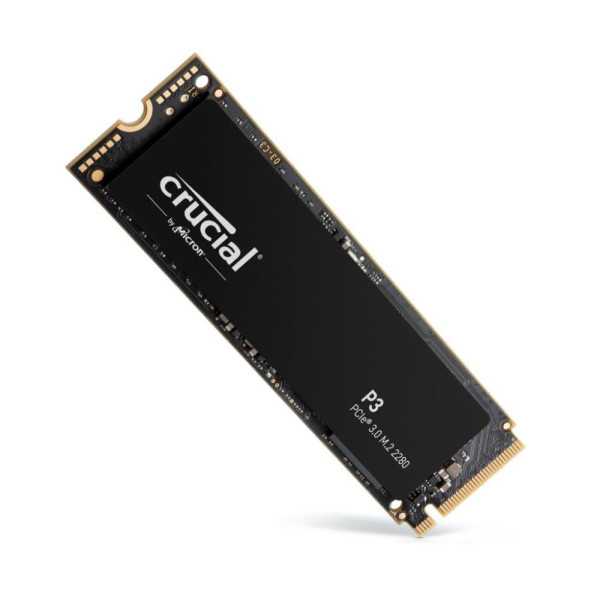 SSD| CRUCIAL |P3|500GB|M.2|PCIE|NVMe|3D NAND|Rašymo greitis 1900 MB/sek|Nuskaitymo greitis 3500 MB/sek|TBW 110 TB |CT500P3SSD8