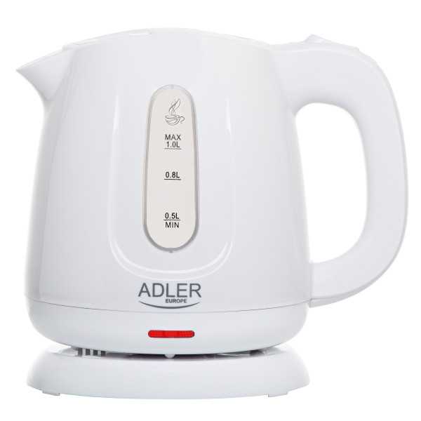 Adler Kettle | AD 1373 | Electric | 850 W | 1 L | Polypropylene | 360 rotational base | White