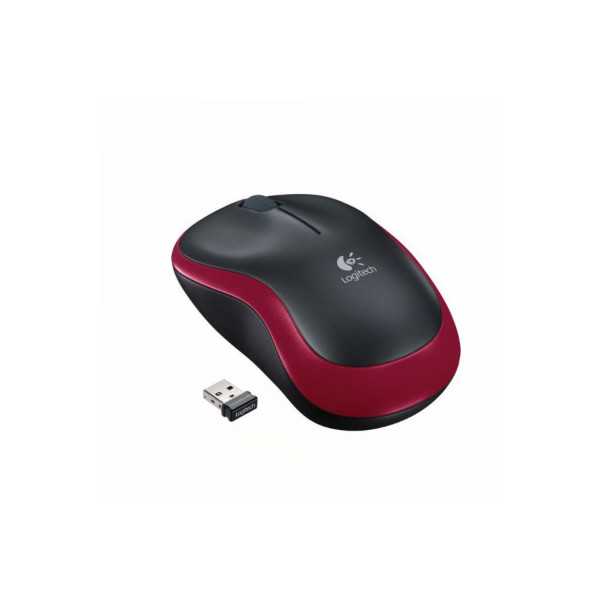 LOGITECH M185 belaidis „Plug-and-play“ raudonas (910-002237)