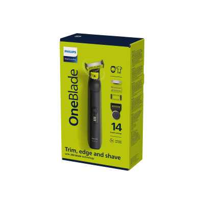 Philips | OneBlade Pro Shaver for Face and Body | QP6541/15 | Operating time (max) 90 min | Wet & Dry | Lithium Ion | Black