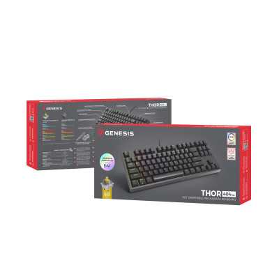 Genesis Mechanical Gaming Keyboard THOR 404 TKL RGB Mechanical Gaming Keyboard Wired US Gateron Yellow Pro USB Type-A 1005 g