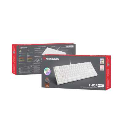 White | Mechanical Gaming Keyboard | THOR 404 TKL RGB | Genesis | Mechanical Gaming Keyboard | Wired | US | USB Type-A | 1005 g 