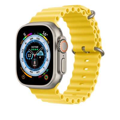 Apple | Ocean Band Extension | 49 | Yellow | Fluoroelastomer | Strap fits 130 200mm wrists