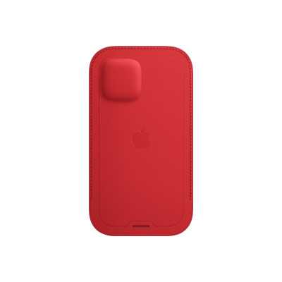 Apple | 12, 12 Pro Leather Sleeve with MagSafe | Sleeve with MagSafe | Apple | iPhone 12, iPhone 12 Pro | Leather | Red