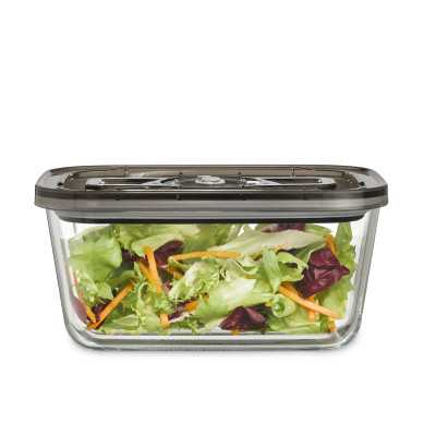 Caso | VacuBoxx Eco L | Glass Vacuum Container with Plastic Lid | Transparent