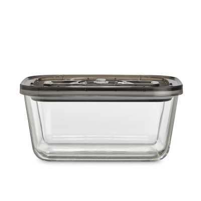 Caso | VacuBoxx Eco L | Glass Vacuum Container with Plastic Lid | Transparent