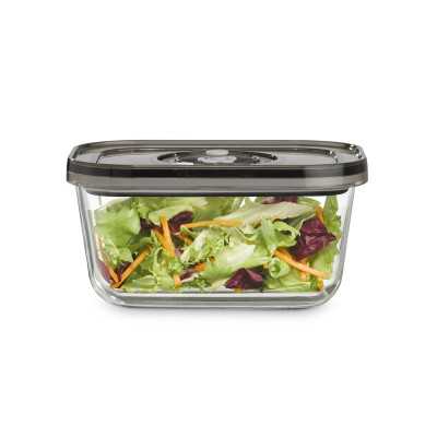 Caso | VacuBoxx Eco-Duo S | Glass Vacuum Containers with Plastic Lid (2 pcs) | Transparent