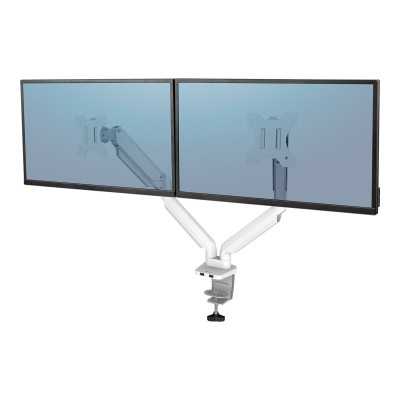 Fellowes arm for 2 monitors - Platinum white