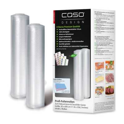 Caso | 01222 | Foil rolls | 2 units | Dimensions (W x L) 30 x 600 cm | Ribbed