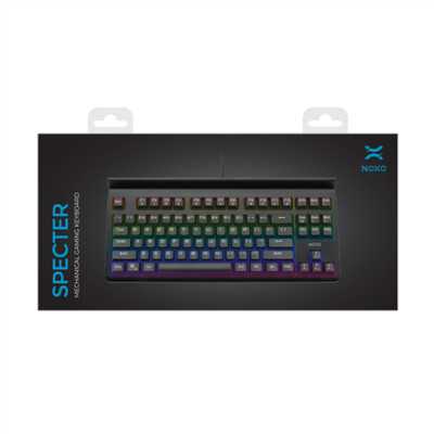 NOXO | Specter | Gaming keyboard | Mechanical | EN/RU | Black | Wired | m | 650 g | Blue Switches