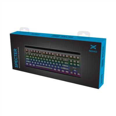 NOXO | Specter | Gaming keyboard | Mechanical | EN/RU | Black | Wired | m | 650 g | Blue Switches