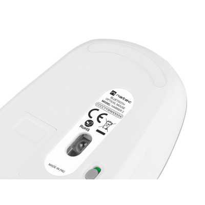 Natec | Mouse | Harrier 2 | Wireless | Bluetooth | White/Grey