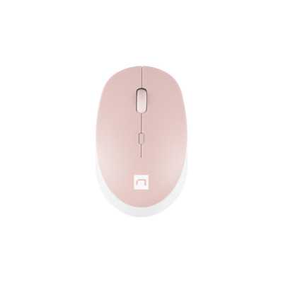 Natec | Mouse | Harrier 2 | Wireless | Bluetooth | White/Pink