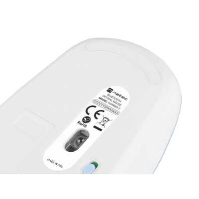 Natec | Mouse | Harrier 2 | Wireless | Bluetooth | White/Blue