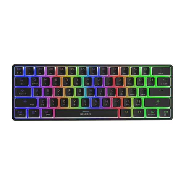 Genesis | THOR 660 RGB | Mechaninė žaidimų klaviatūra | RGB LED lemputė | JAV | Juoda | Belaidis | Bluetooth | USB Type-C | 588 