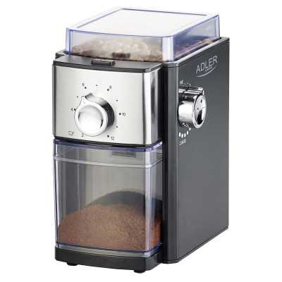 Adler | AD 4448 | Coffee Grinder | 300 W | Coffee beans capacity 250 g | Number of cups 12 per container pc(s) | Black