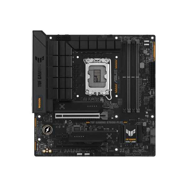 ASUS TUF GAMING B760M-PLUS | Procesorių šeima Intel B760 | Procesoriaus lizdas 1 x LGA1700 Lizdas | 4 DIMM lizdai – DDR5, ne ECC