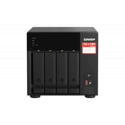 QNAP | 4-Bay QTS and QuTS hero NAS | TS-473A-8G | Up to 4 HDD/SSD Hot-Swap | AMD Ryzen | Ryzen V1500B Quad-Core | Processor freq