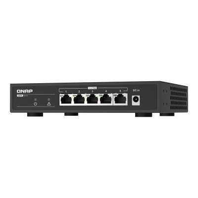 QNAP | 5 port 2.5Gbps Auto Negotiation (2.5G/1G/100M) | QSW-1105-5T | Unmanaged | Desktop | 1 Gbps (RJ-45) ports quantity 5 | SF