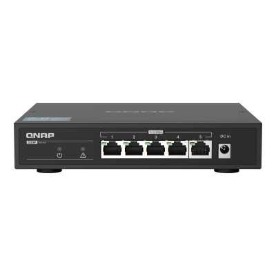 QNAP | 5 port 2.5Gbps Auto Negotiation (2.5G/1G/100M) | QSW-1105-5T | Unmanaged | Desktop | 1 Gbps (RJ-45) ports quantity 5 | SF