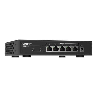 QNAP | 5 port 2.5Gbps Auto Negotiation (2.5G/1G/100M) | QSW-1105-5T | Unmanaged | Desktop | 1 Gbps (RJ-45) ports quantity 5 | SF