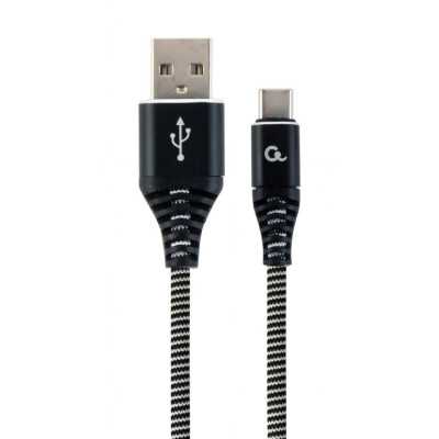 CABLE USB-C 2M BLACK/WHITE/CC-USB2B-AMCM-2M-BW GEMBIRD