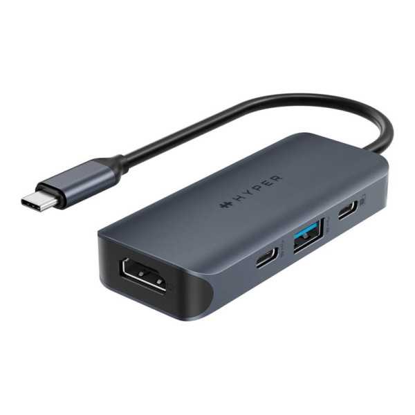 Hyper HyperDrive EcoSmart Gen.2“ universalus USB-C keturi viename šakotuvas su 100 W PD galios perdavimo Hyper