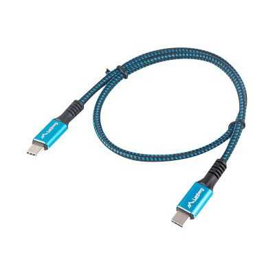 Lanberg | USB-C to USB-C Cable | CA-CMCM-45CU-0005-BK | 0.5 m | Black/Blue