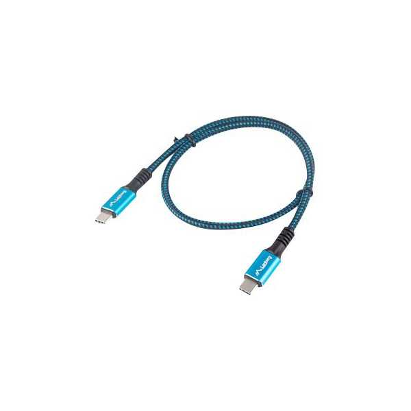 Lanberg | USB-C to USB-C Cable | CA-CMCM-45CU-0005-BK | 0.5 m | Black/Blue