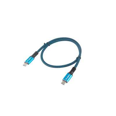 Lanberg | USB-C to USB-C Cable | CA-CMCM-45CU-0005-BK | 0.5 m | Black/Blue