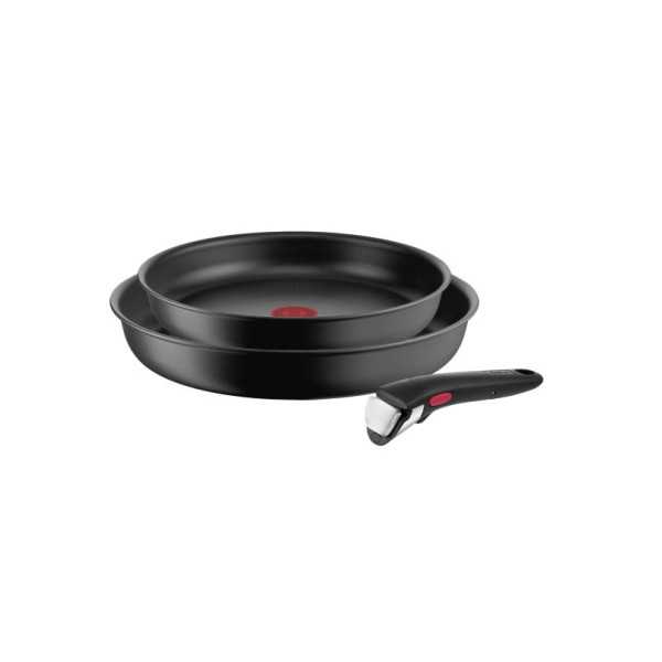 TEFAL keptuvių rinkinys L7649253 Ingenio Ultimate kepimo skersmuo 24/28 cm Tinka indukcinei kaitlentei Nuimama rankena Juoda