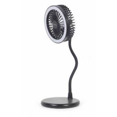 Gembird | TA-WPC10-LEDFAN-01 Desktop Fan With Lamp And Wireless Charger | N/A | Phone or tablet with built-in Qi wireless chargi