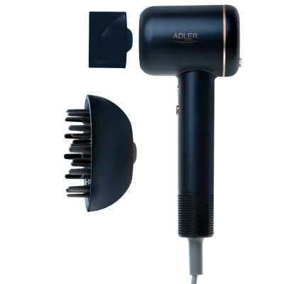 Adler Hair Dryer | AD 2270 SUPERSPEED | 1600 W | Number of temperature settings 3 | Ionic function | Diffuser nozzle | Black